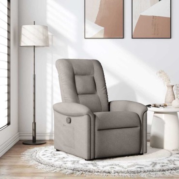 vidaXL Πολυθρόνα Ανακλινόμενη Taupe Υφασμάτινη 1 τεμ.