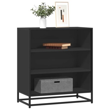 vidaXL Ραφιέρα Καφέ Δρυς 68x35x76cm Επεξ. Ξύλο + Μέταλλο 1 τεμ.