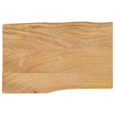 vidaXL Επιφάνεια Τραπεζιού 60x40x2,5cm Live Edge Μασίφ Ξύλο Μάνγκο 1 τεμ.