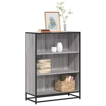 vidaXL Βιβλιοθήκη Γκρι sonoma 80,5x35x107,5cm Επεξεργασμένο Ξύλο 1 τεμ.