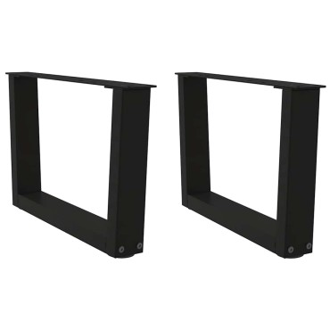 vidaXL Πόδια τραπεζαρίας σχήματος V 2 τεμ. Μαύρο 50x(30-31,3)cm