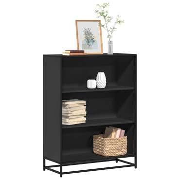 vidaXL Βιβλιοθήκη Μαύρο 80,5x35x107,5cm από Επεξεργασμένο Ξύλο 1 τεμ.