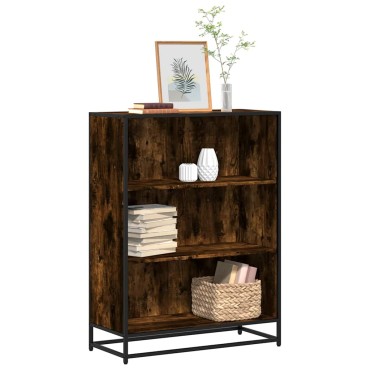 vidaXL Βιβλιοθήκη Καπνιστή Δρυς 80,5x35x107,5cm από Επεξεργασμένο Ξύλο 1 τεμ.