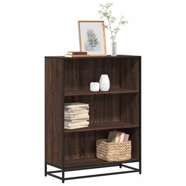 vidaXL Βιβλιοθήκη Καφέ Δρυς 80,5x35x107,5cm Επεξεργασμένο Ξύλο 1 τεμ.