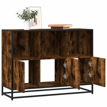 vidaXL Sideboard Καπνιστή δρυς 100x35x76cm Κατασκευασμένο ξύλο 1 τεμ.