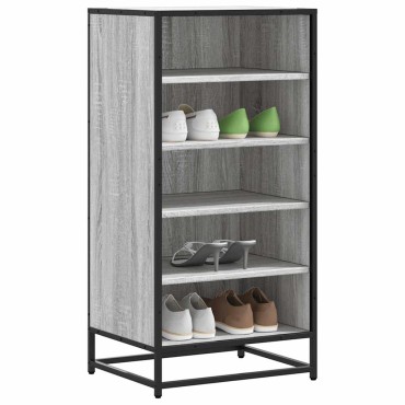 Ράφι παπουτσιών vidaXL Γκρι Sonoma 48x38x97,5cm Κατασκευασμένο ξύλο