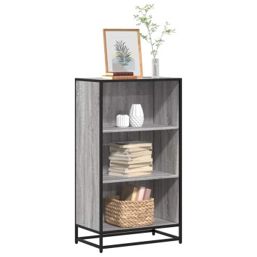 vidaXL Ντουλάπι βιβλίων Γκρι Sonoma 60x35x107,5cm Κατασκευασμένο ξύλο 1 τεμ.