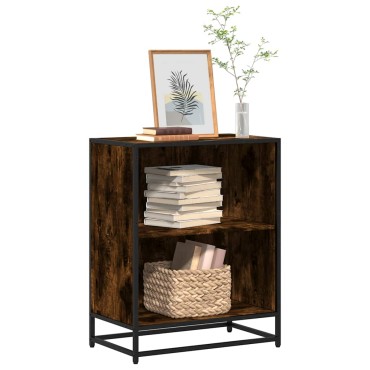 vidaXL Ντουλάπι βιβλίων καπνιστή δρυς 60x35x76cm Κατασκευασμένο ξύλο 1 τεμ.
