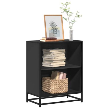 ντουλάπι βιβλίων vidaXL Μαύρο 60x35x76cm Κατασκευασμένο ξύλο
