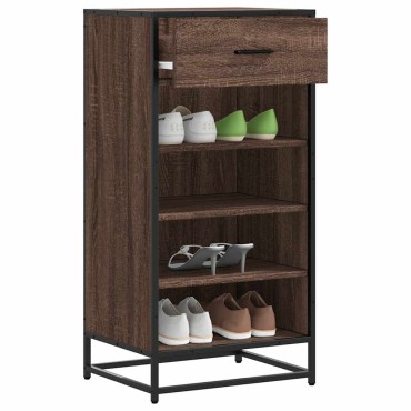 vidaXL Ράφι παπουτσιών καφέ δρυς 48x38x97,5cm Κατασκευασμένο ξύλο