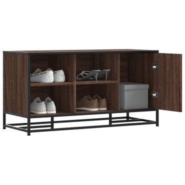 vidaXL Πάγκος παπουτσιών καφέ δρυς 100x40x53,5cm 1 τεμ.
