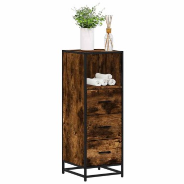 vidaXL Ντουλάπι μπάνιου καπνιστή βελανιδιά 35x37,5x100cm