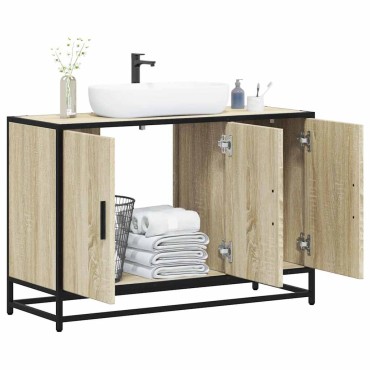 vidaXL Ντουλάπι νιπτήρα μπάνιου Sonoma Oak 90x33x60cm