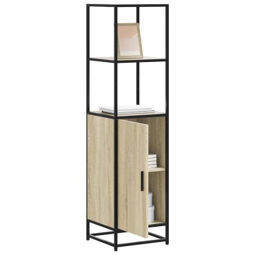 vidaXL Highboard Sonoma Oak Κατασκευασμένο ξύλο και μέταλλο 35,5x35x139 cm 1 τεμ.