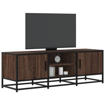 vidaXL Έπιπλο Τηλεόρασης Καφέ Δρυς 120x35x41cm Επεξ. Ξύλο/Μέταλλο