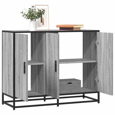vidaXL Sideboard Grey Sonoma 94x35x76cm Ξύλινη κατασκευή 1 τεμ.