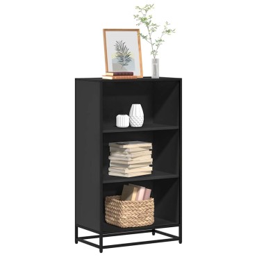 ντουλάπι βιβλίων vidaXL Μαύρο 60x35x107,5cm Κατασκευασμένο ξύλο
