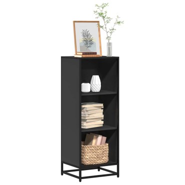 ντουλάπι βιβλίων vidaXL Μαύρο 40x35x107,5cm Κατασκευασμένο ξύλο