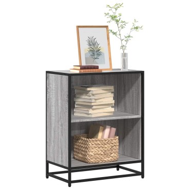 ντουλάπι βιβλίων vidaXL Γκρι Sonoma 60x35x76cm Κατασκευασμένο ξύλο