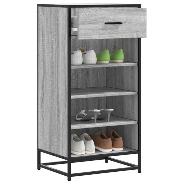 Ράφι παπουτσιών vidaXL Γκρι Sonoma 48x38x97,5cm Κατασκευασμένο ξύλο