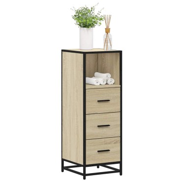 vidaXL Ντουλάπι μπάνιου Sonoma Oak 35x37,5x100cm Κατασκευασμένο ξύλο