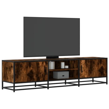 vidaXL Έπιπλο Τηλεόρασης Καπνιστή Δρυς 160x35x41cm Επεξ. Ξύλο/Μέταλλο