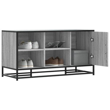 vidaXL Παπουτσοθήκη Γκρι Sonoma 102x35x55cm από Επεξεργασμένο Ξύλο 1 τεμ.