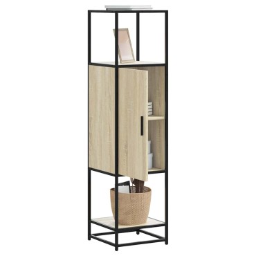 vidaXL Highboard Sonoma Oak Κατασκευασμένο ξύλο και μέταλλο 35,5x35x139 cm 1 τεμ.