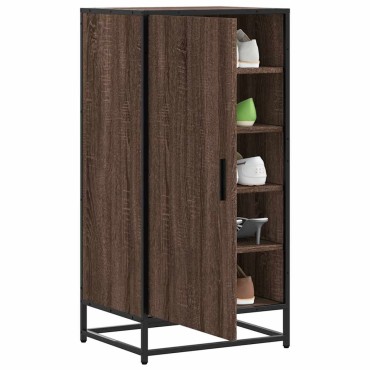 vidaXL Ράφι παπουτσιών καφέ δρυς 48x38x97,5cm Κατασκευασμένο ξύλο