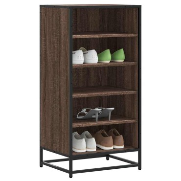 vidaXL Ράφι παπουτσιών καφέ δρυς 48x38x97,5cm Κατασκευασμένο ξύλο