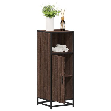 vidaXL Ντουλάπι μπάνιου καφέ δρυς 35x37,5x100cm