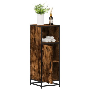 vidaXL Ντουλάπι μπάνιου καπνιστή βελανιδιά 35x37,5x100cm