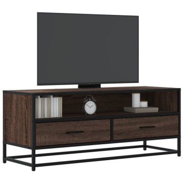 vidaXL Ντουλάπι τηλεόρασης καφέ δρυς 100x34,5x40cm