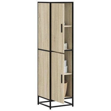 vidaXL Highboard Sonoma Oak Κατασκευασμένο ξύλο και μέταλλο 35,5x35x139 cm 1 τεμ.