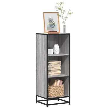 vidaXL Ντουλάπι βιβλίων Γκρι Sonoma 40x35x107,5cm Κατασκευασμένο ξύλο 1 τεμ.