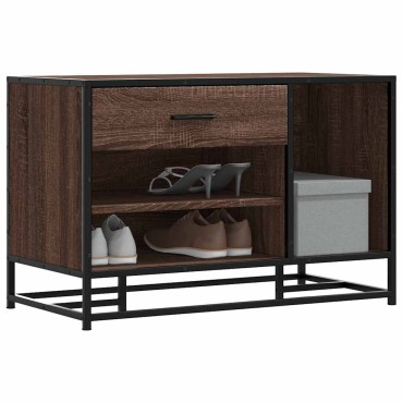 vidaXL Πάγκος παπουτσιών καφέ δρυς 80x40x53,5cm 1 τεμ.