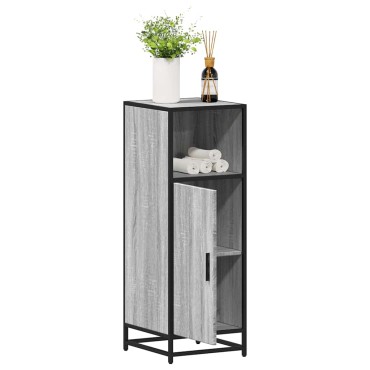 vidaXL Ντουλάπι μπάνιου Γκρι Sonoma 35x37,5x100cm