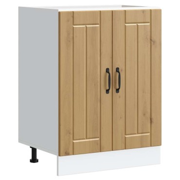 vidaXL Ντουλάπι βάσης νεροχύτη "Lucca" Artisan Oak Engineered Wood 60x46x81,5 cm 1 τεμ.