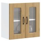 vidaXL Ντουλάπι κουζίνας με γυάλινη πόρτα "Kalmar" Artisan Oak 60x31x60cm 1 τεμ.