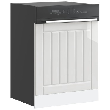 vidaXL Πίνακας πλυντηρίου πιάτων "Lucca" High Gloss White 60x1,5x67 cm