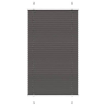 vidaXL Πλισέ περσίδα Μαύρο 80x100 cm Πλάτος υφάσματος 79,4 cm