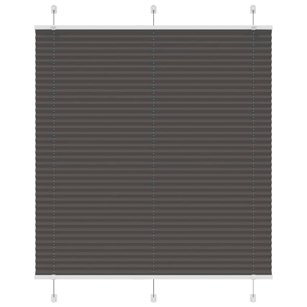 vidaXL Πλισέ περσίδα Μαύρο 115x100 cm Πλάτος υφάσματος 114,4 cm