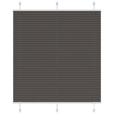 vidaXL Πλισέ περσίδα Μαύρο 115x100 cm Πλάτος υφάσματος 114,4 cm