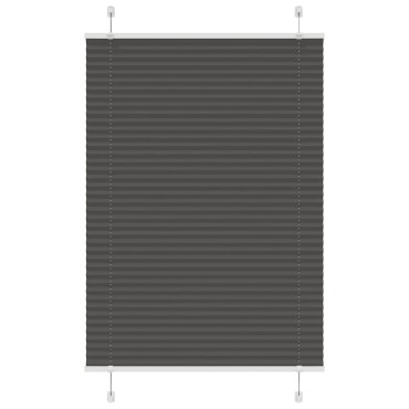 vidaXL Πλισέ περσίδα Μαύρο 90x150 cm Πλάτος υφάσματος 89,4 cm