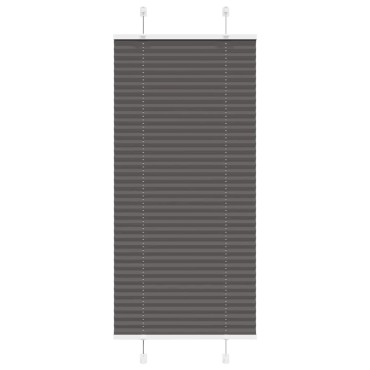 vidaXL Πλισέ περσίδα Μαύρο 55x100 cm Πλάτος υφάσματος 54,4 cm
