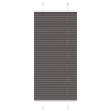 vidaXL Πλισέ περσίδα Μαύρο 55x150 cm Πλάτος υφάσματος 54,4 cm