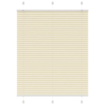 vidaXL Πλισέ περσίδα Κρέμα 110x150 cm Πλάτος υφάσματος 109,4 cm