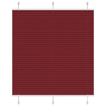 vidaXL Πλισέ περσίδα Μπορντό κόκκινο 120x100 cm Πλάτος υφάσματος