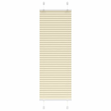 vidaXL Πλισέ περσίδα Κρέμα 45x150 cm Πλάτος υφάσματος 44,4 cm