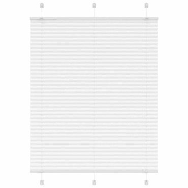 vidaXL Πλισέ περσίδα Λευκό 105x100 cm Πλάτος υφάσματος 104,4 cm